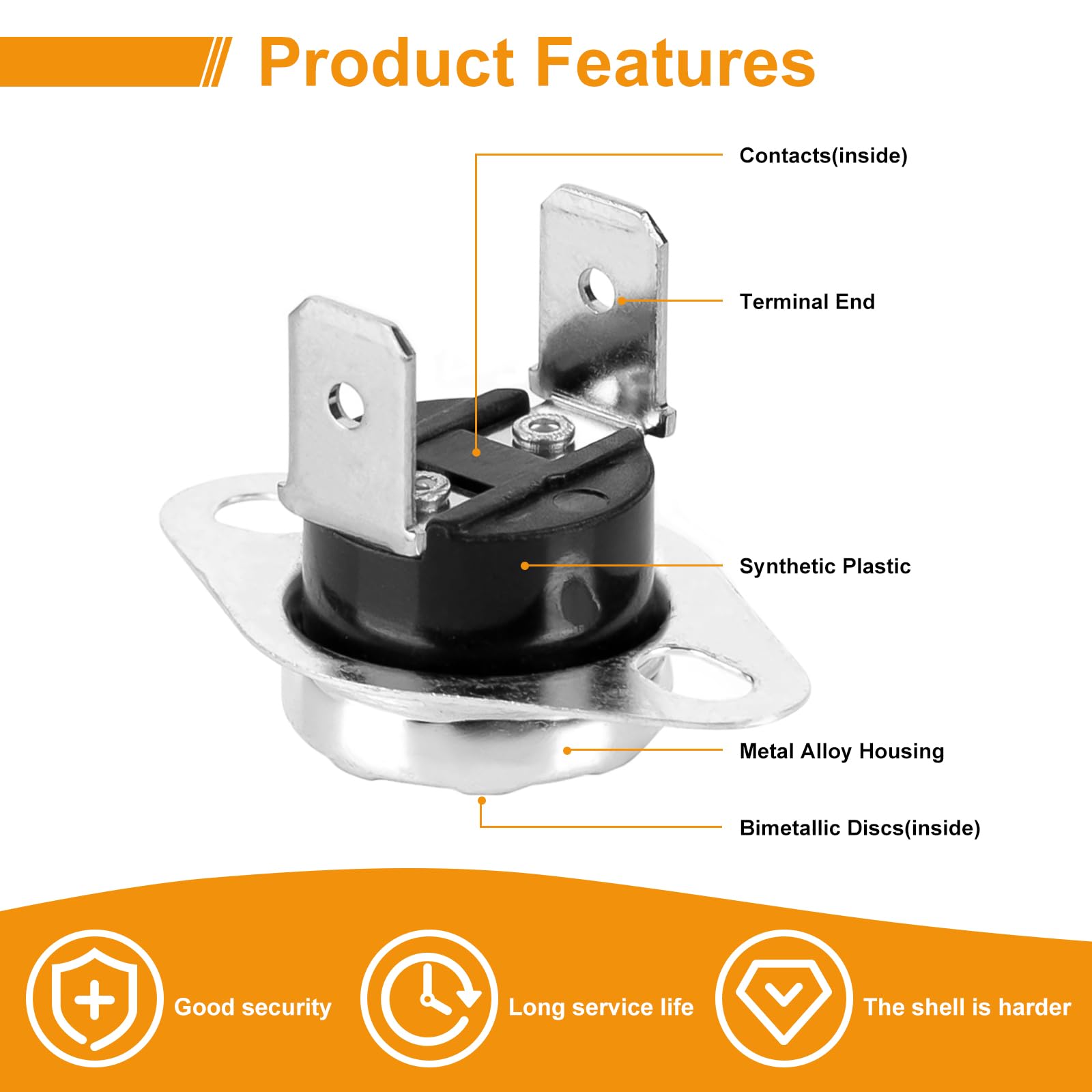 Atwood Dometic RV Furnace Limit Switch Replacement 190℉ High Temperature Safety Switch (2-Pack) - Compatible with RV Furnaces for Overheat Protection