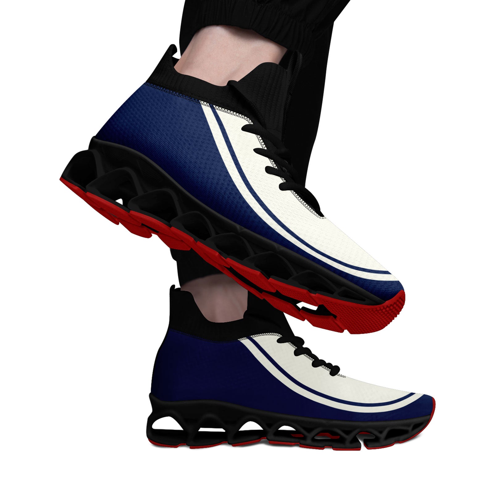 Custom Navy Blue Maxsoul Sneakers - Personalized Comfort Shoes FN030XD D020388 Size 12 - Perfect for Running, Gym & Casual Wear