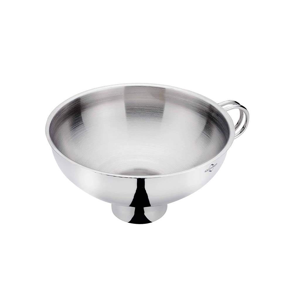 Premium 18/10 Stainless Steel Jam Funnel - Silver Kitchen Funnel with Wide Mouth for Canning, Preserves & Baking - Durable Metal Funnel for Jars, Bottles & DIY Kitchen Projects