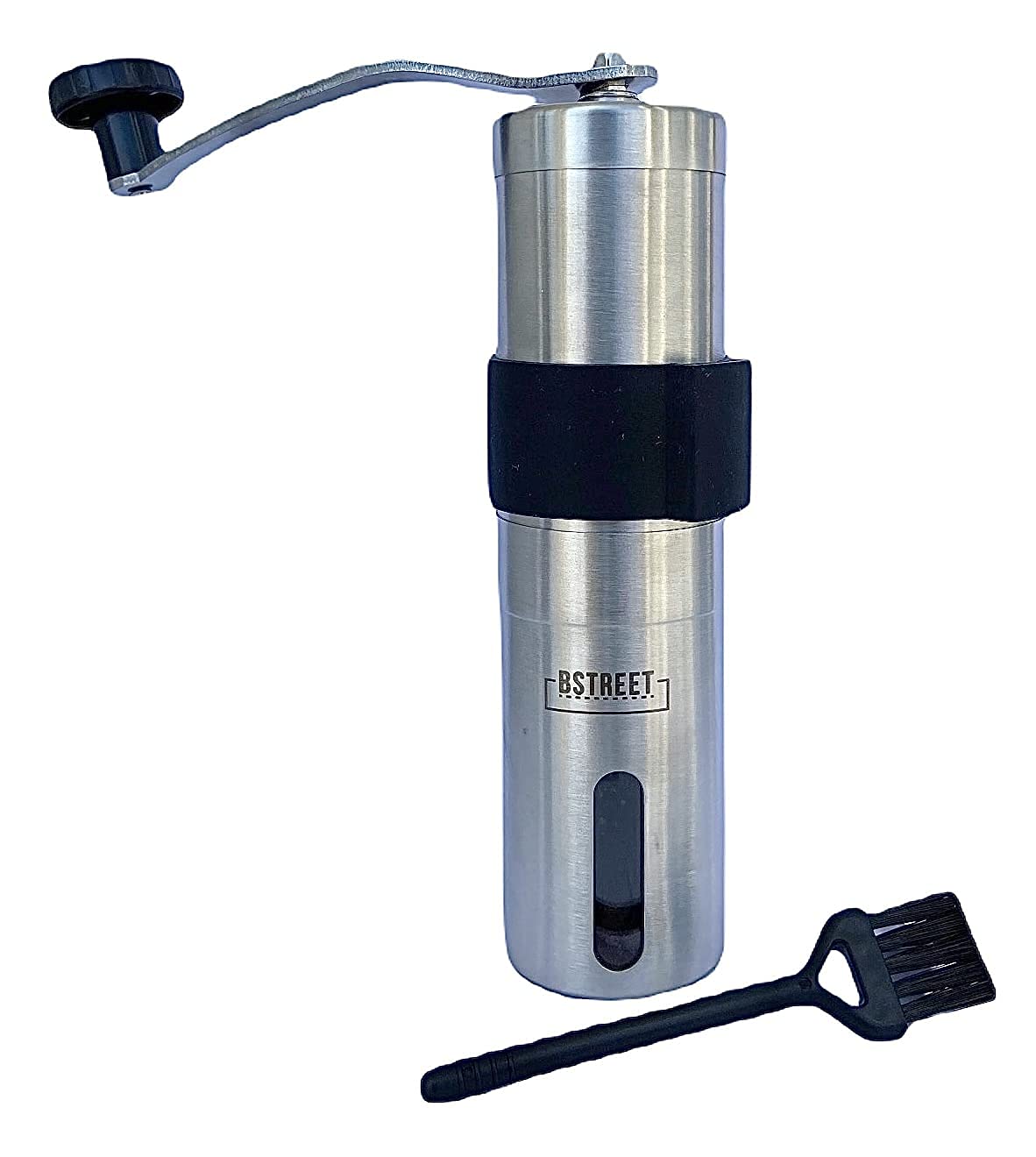 Premium Stainless Steel Manual Coffee Grinder with Ceramic Conical Burr - Adjustable Hand Crank for Espresso, French Press & Pour Over - Portable Travel & Camping Coffee Bean Grinder - Perfect for Home, Office, Outdoor Adventures & Gifts