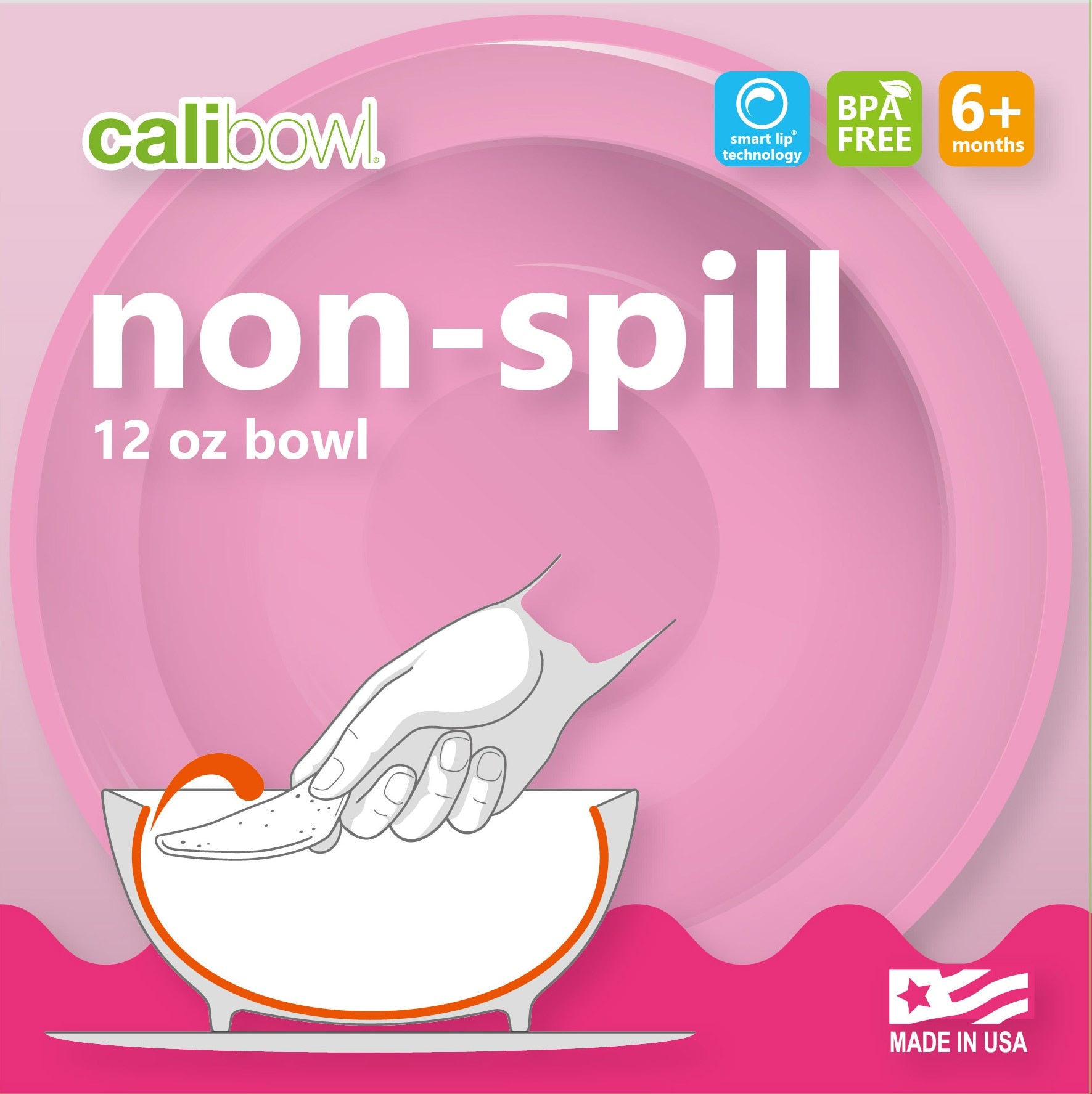 Calibowl 12oz Leak-Proof Non-Slip Toddler Training Bowl - Perfect for Baby-Led Weaning, Mess-Free Mealtime & Learning to Eat Independently
