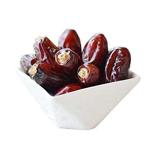 Organic Medjool Dates with Seeds 500g - Premium Natural Snack in Glass Jar - Perfect for Healthy Eating, Baking & Gift Giving