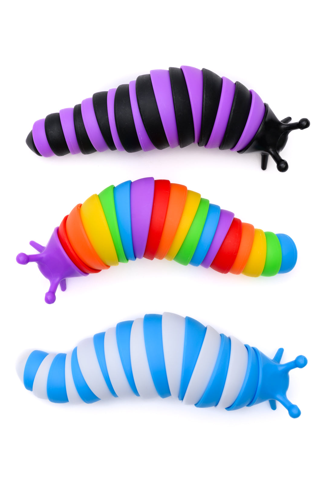 3 Pack Fidget Slugs - Sensory Stress Relief Toys for Kids & Adults - Perfect for ADHD, Anxiety, and Focus - Office, School, and Travel Use