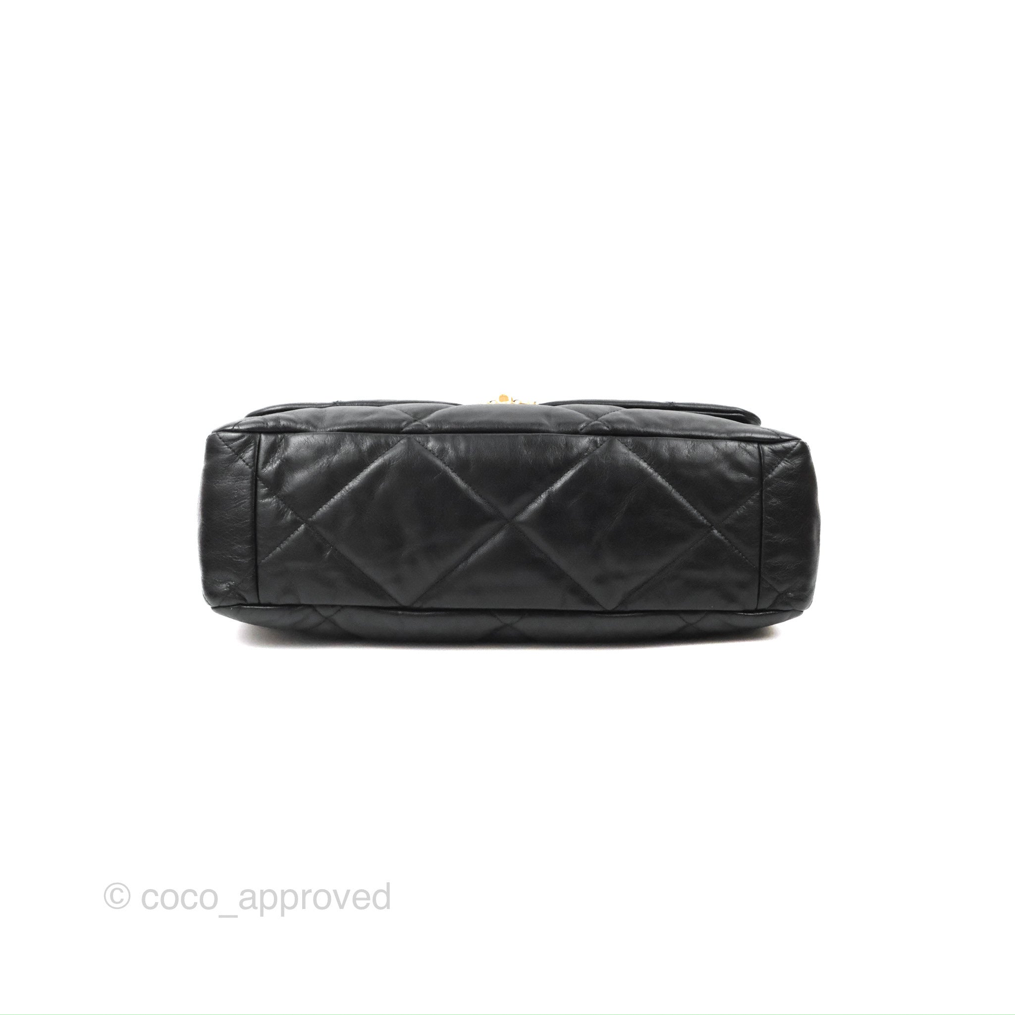 Chanel 19 Maxi Flap Bag Black Goatskin Leather with Mixed Metal Hardware - Luxury Designer Handbag for Women, Perfect for Evening Events & Special Occasions