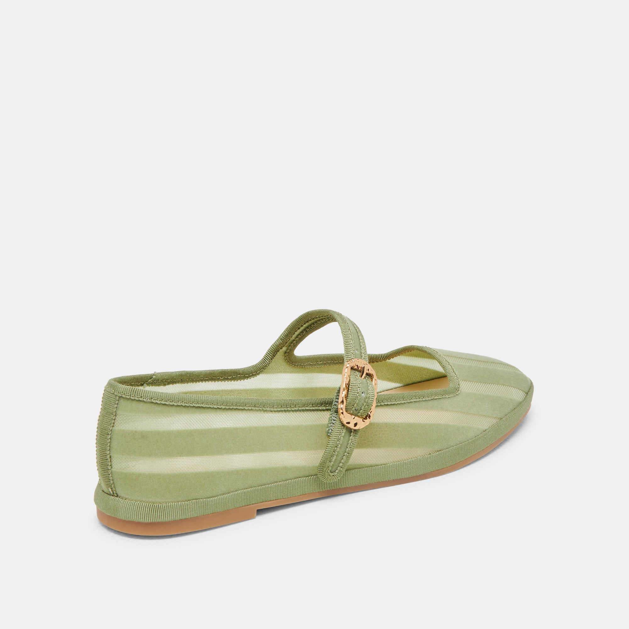 TAMEKA Women's Ballet Flats - Jade Stripe Mesh Slip-On Shoes for Comfort & Style | Perfect for Work, Casual Outfits & Travel