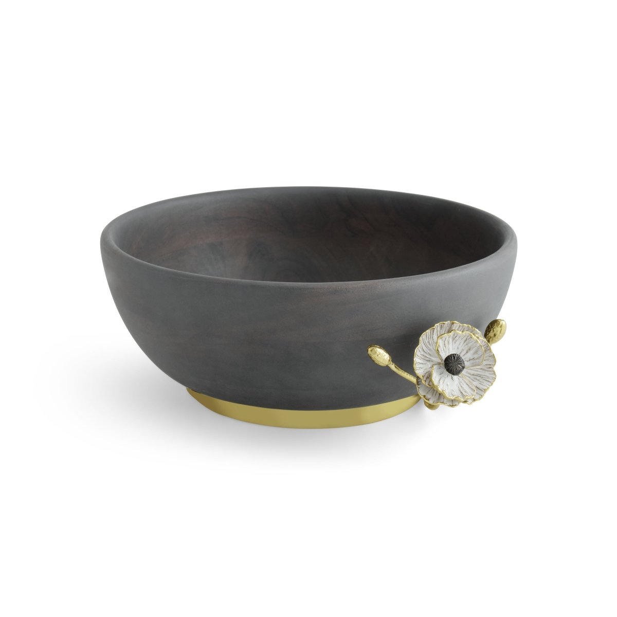 Handmade Anemone Wood Bowl - Natural Wooden Serving Bowl for Salad, Fruits & Snacks - Perfect for Home Decor, Kitchen & Dining Table Centerpiece