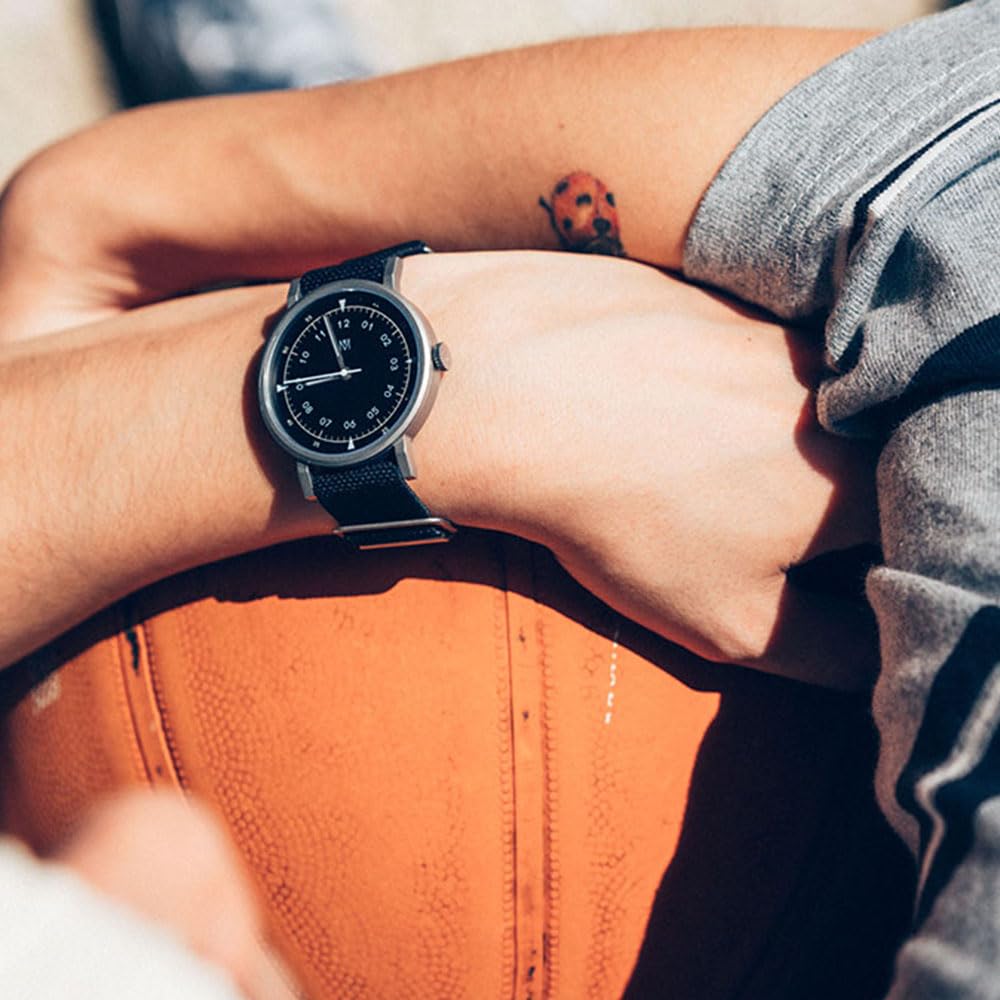 40mm Unisex Swiss Automatic Movement Watch with Parachute Strap & Sapphire Crystal Glass - Waterproof Luxury Timepiece for Men & Women - Perfect for Outdoor Adventures, Business Meetings & Everyday Wear