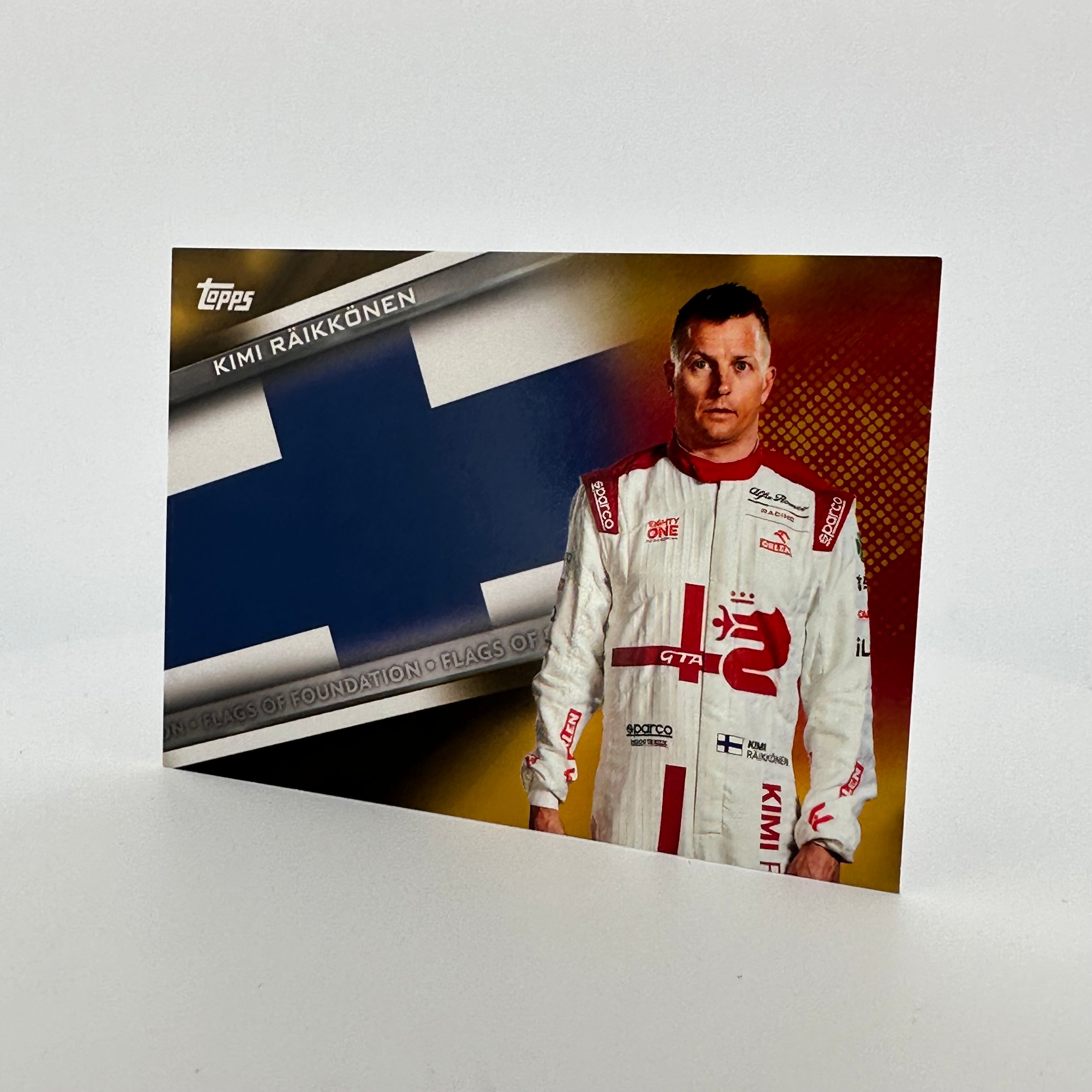 46/50 Gold Kimi Raikkonen #FF KR Flags Of Foundation - Limited Edition Collectible for F1 Fans & Motorsport Enthusiasts