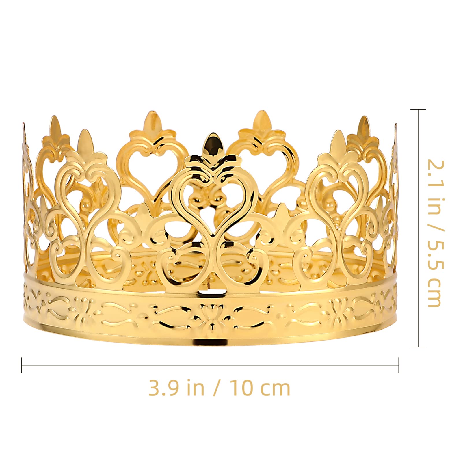 Golden Cake Crown Decoration - Elegant Baking Cake Topper for Weddings, Birthdays & Parties | Perfect for Wedding Cakes, Birthday Cakes & Special Occasion Desserts
