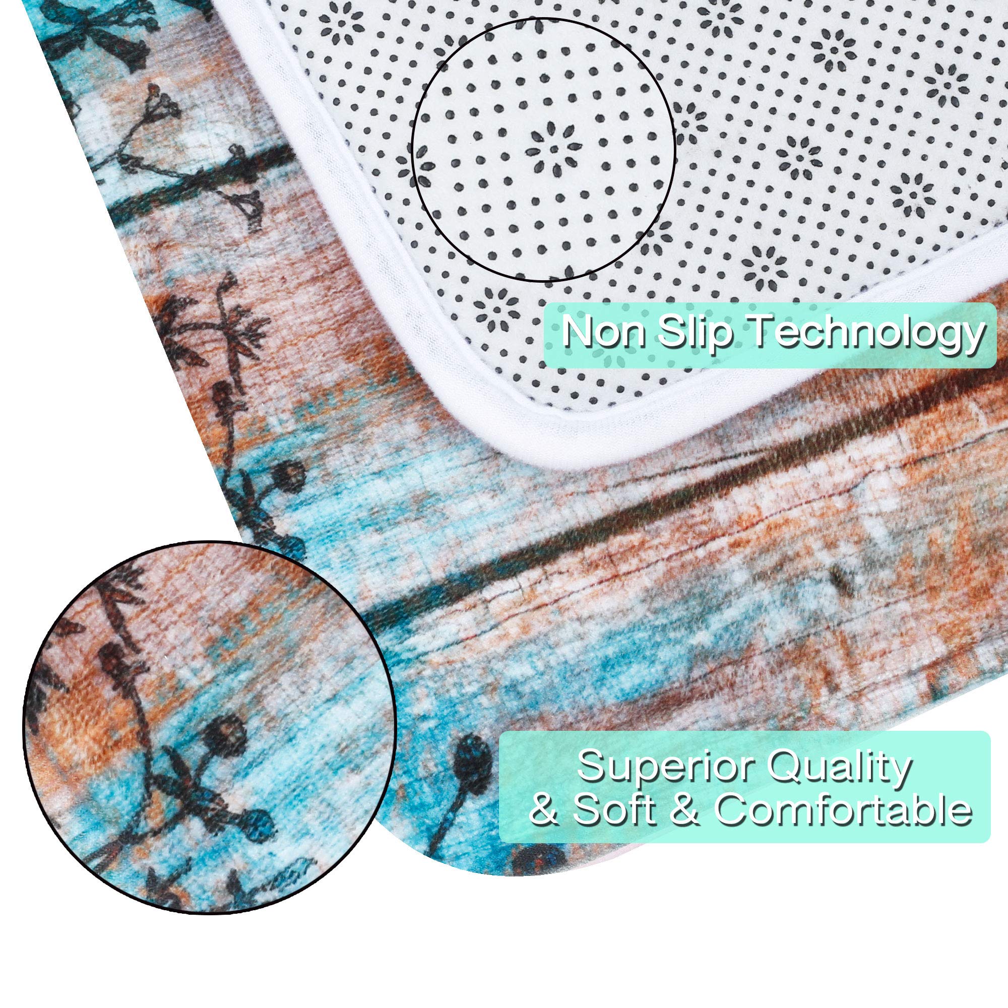 RosieLily Soft Absorbent Shaggy Plush Bathroom Rug Mat - 24