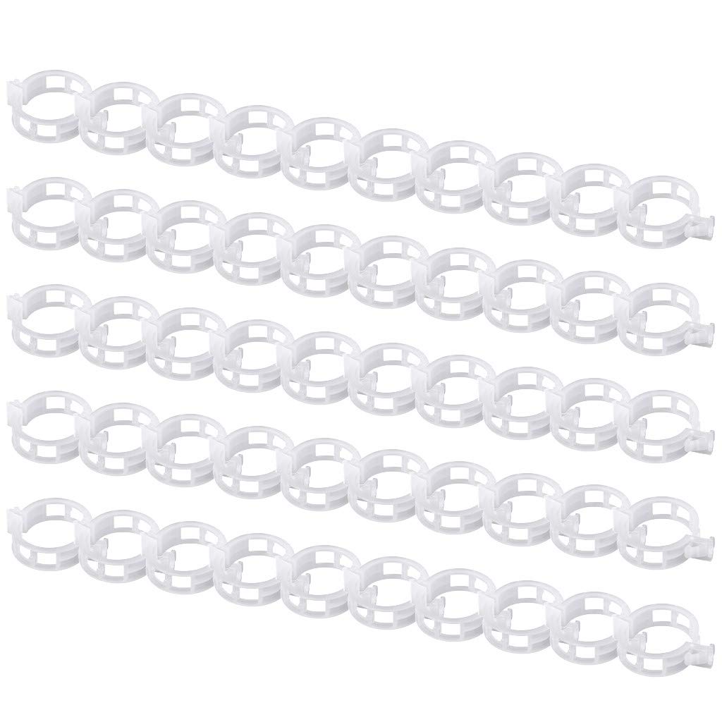 SobeiKre 100PCS White Plastic Hair Clips for Vine Melon Plants - Small Jaw Clips for Artificial Flowers, Patio Decor, Lawn & Garden Accessories - Perfect for DIY Floral Arrangements and Home Gardening Projects