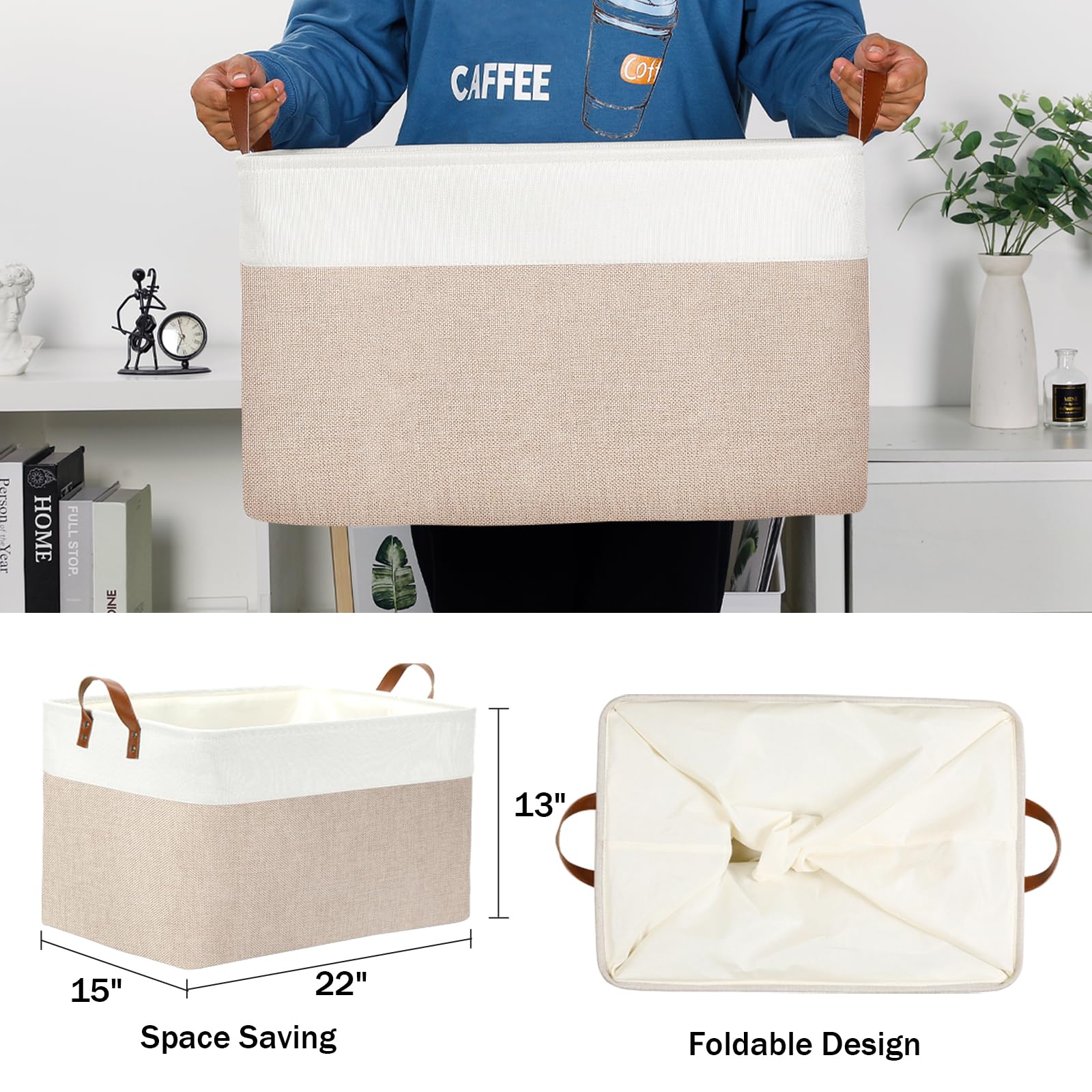 DULLEMELO Extra Large Fabric Storage Bins 22