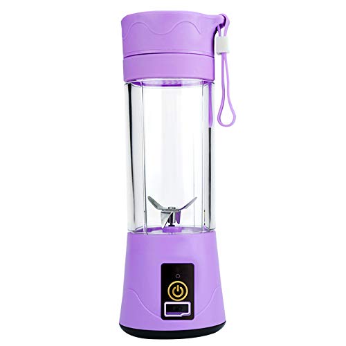 Portable Mini Blender 380ml (13oz) - USB Rechargeable 2000mAh Travel Blender with 6 Blades | Compact & Powerful for Smoothies, Shakes & Meal Prep | Perfect for Home, Office, Gym & Outdoor Activities (Blue)
