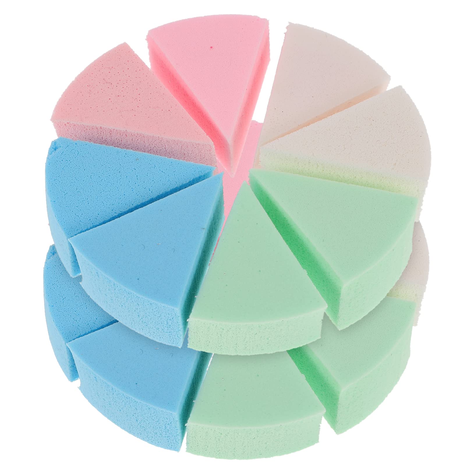 FOMIYES 2 Pack Triangular Makeup Sponges - Soft Blending Sponge for Foundation, Concealer & Powder - Fluffy Cosmetic Puff for Flawless Makeup Application - Perfect for Liquid, Cream & Powder Products (Fan-Shaped & Triangle Sponges) - Ideal for Professional Makeup Artists & Everyday Beauty Routine