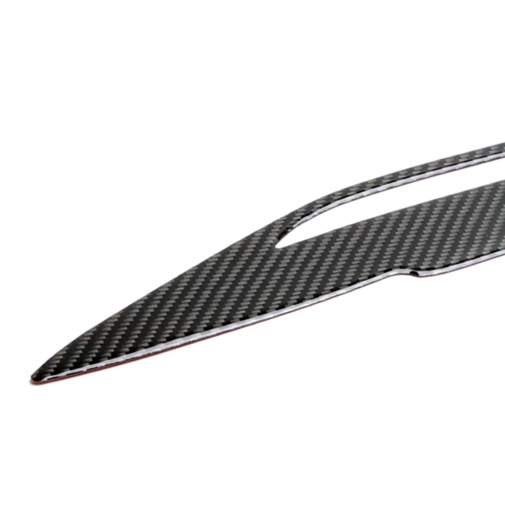 Premium Real Carbon Fiber Headlight Eyebrow Eyelid Trim for BMW F15 X5 & F16 X6 - High Gloss Black Finish - Enhances Vehicle Style & Protection - Perfect for Car Enthusiasts & Custom Builds