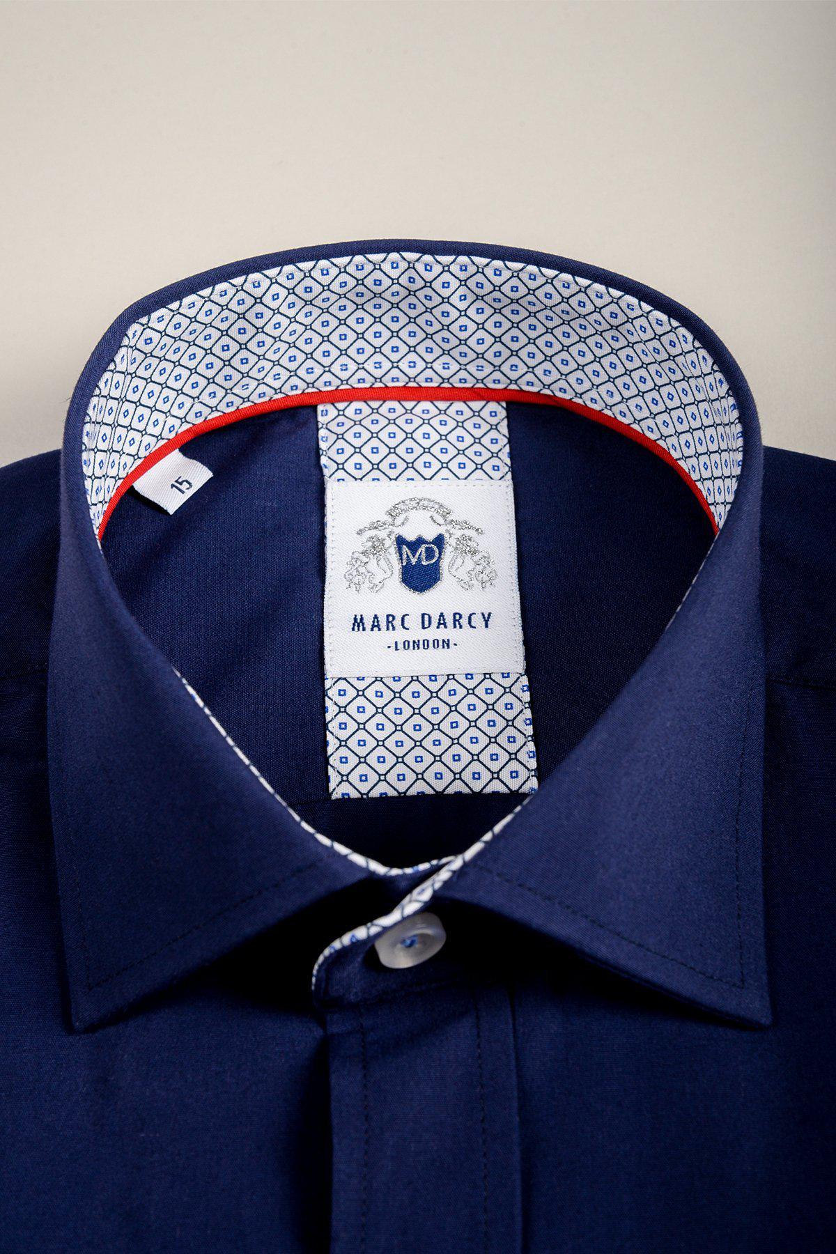 SERGIO Navy Blue Long Sleeve Dress Shirt for Men - Business Casual & Office Wear - Perfect for Work, Meetings, and Formal Events