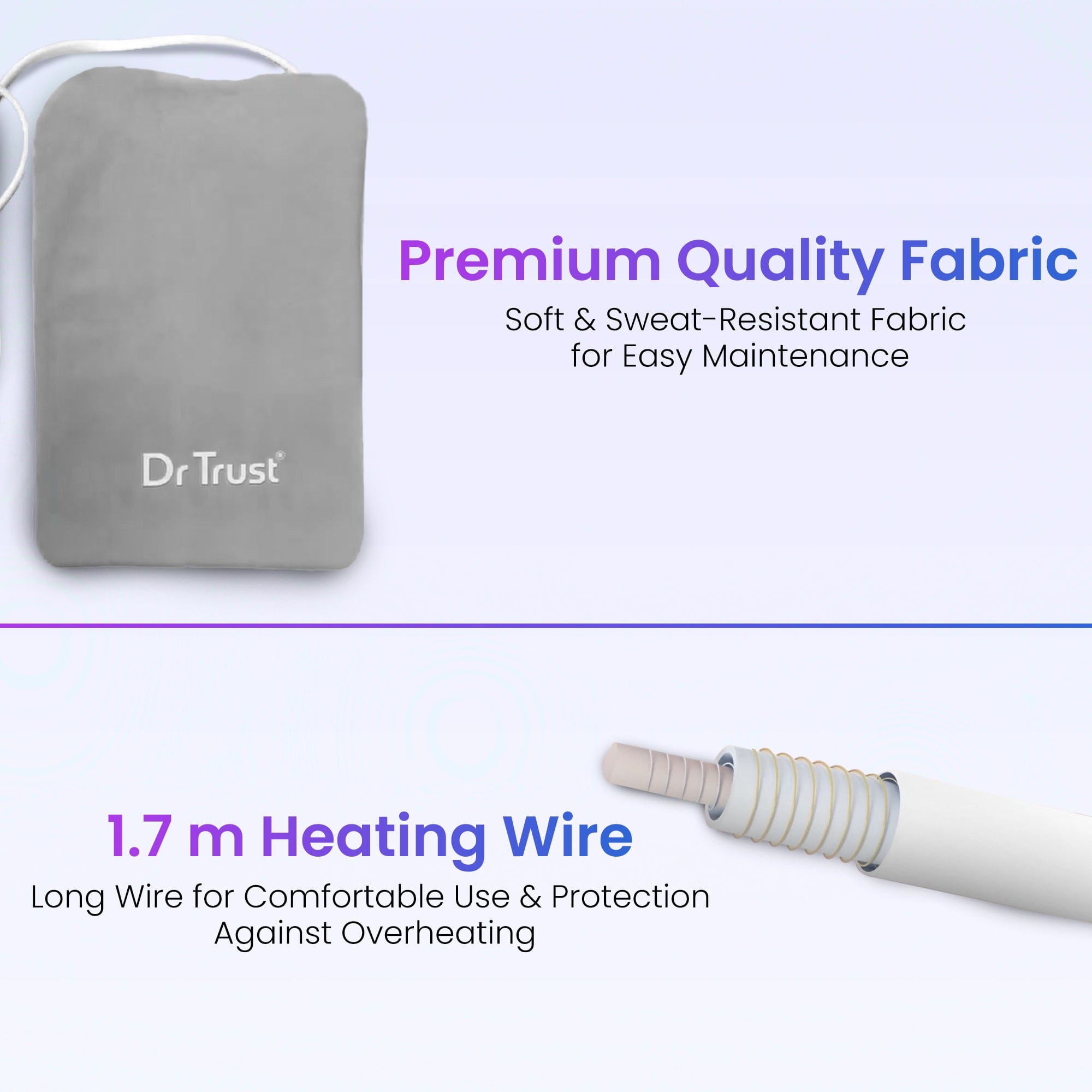Dr Trust USA Small Orthopaedic Electric Heating Pad with Hand Straps - Relieves Muscle Pain & Joint Stiffness - Perfect for Back, Shoulder & Wrist Pain Relief at Home or Office