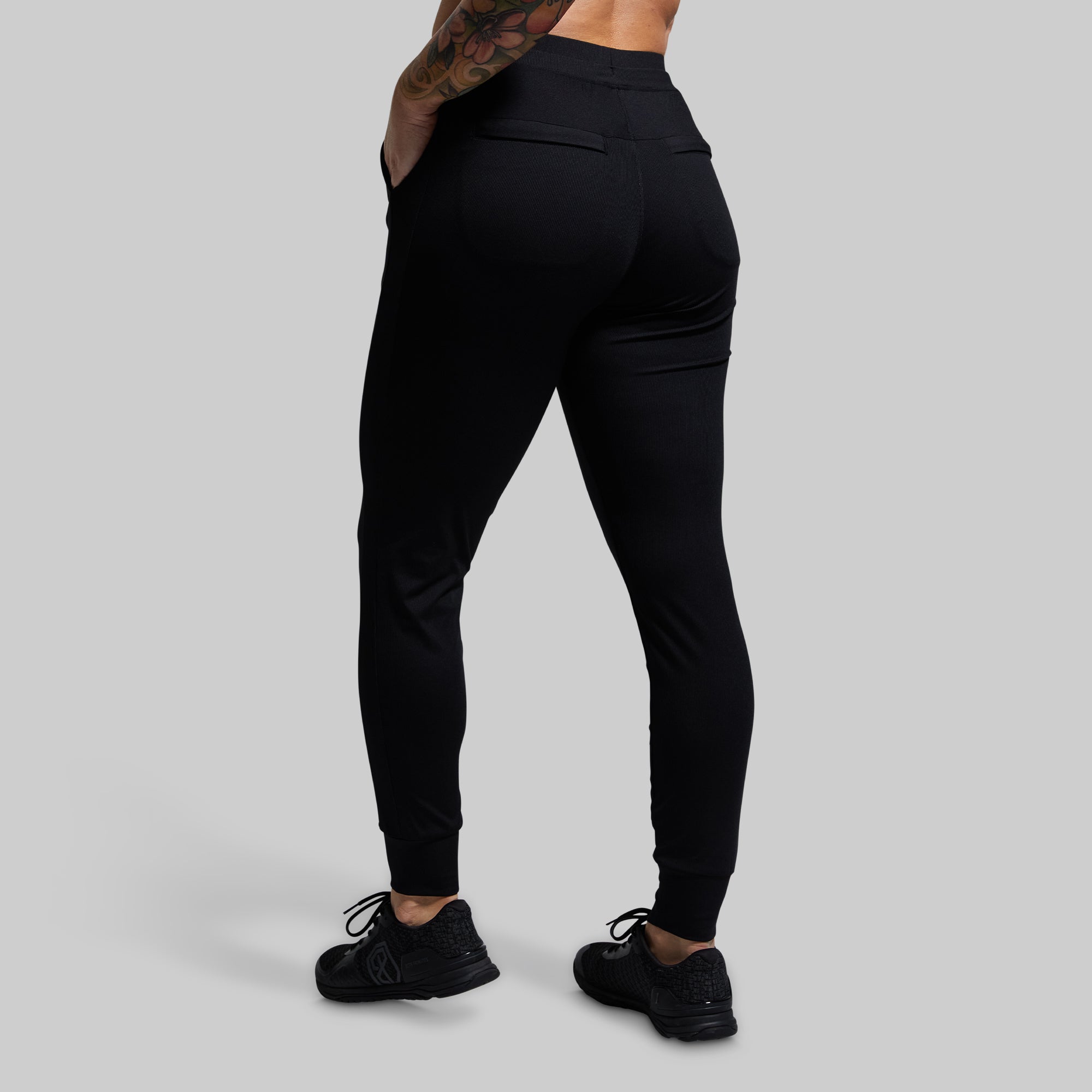 Women's Recovery Jogger Pants - Soft Post-Workout Lounge Pants for Yoga, Running & Relaxation (Black)