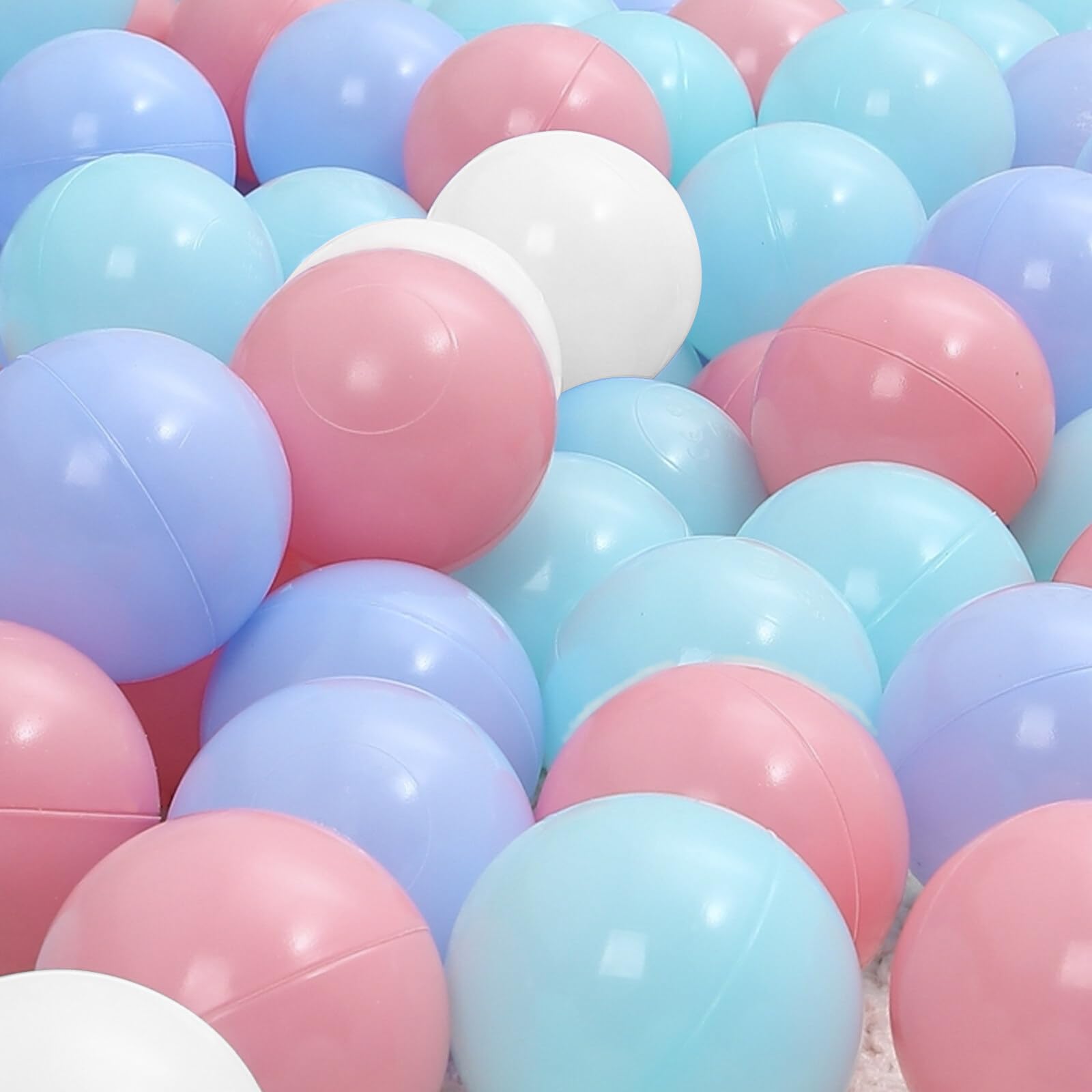 100 Phthalate-Free & BPA-Free Plastic Ball Pit Balls for Babies & Toddlers - Safe Kids Play Balls for Indoor/Outdoor Ball Pits, Playrooms, Daycares & Sensory Play