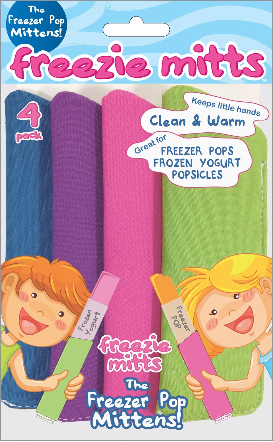 Jokari Freezer Pop Mittens - Colorful Insulated Gloves for Kids & Adults - Perfect for Ice Cream, Popsicles, and Cold Treats Handling