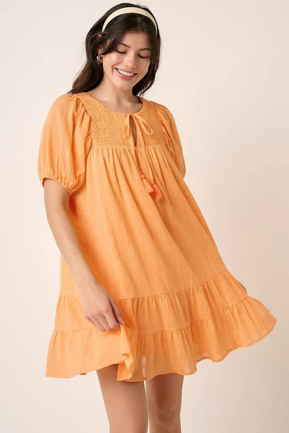 Breathable Gauze Short Sleeve Mini Dress for Women - Summer Beach Cover Up, Boho Chic Vacation Outfit, Pool Party Dress