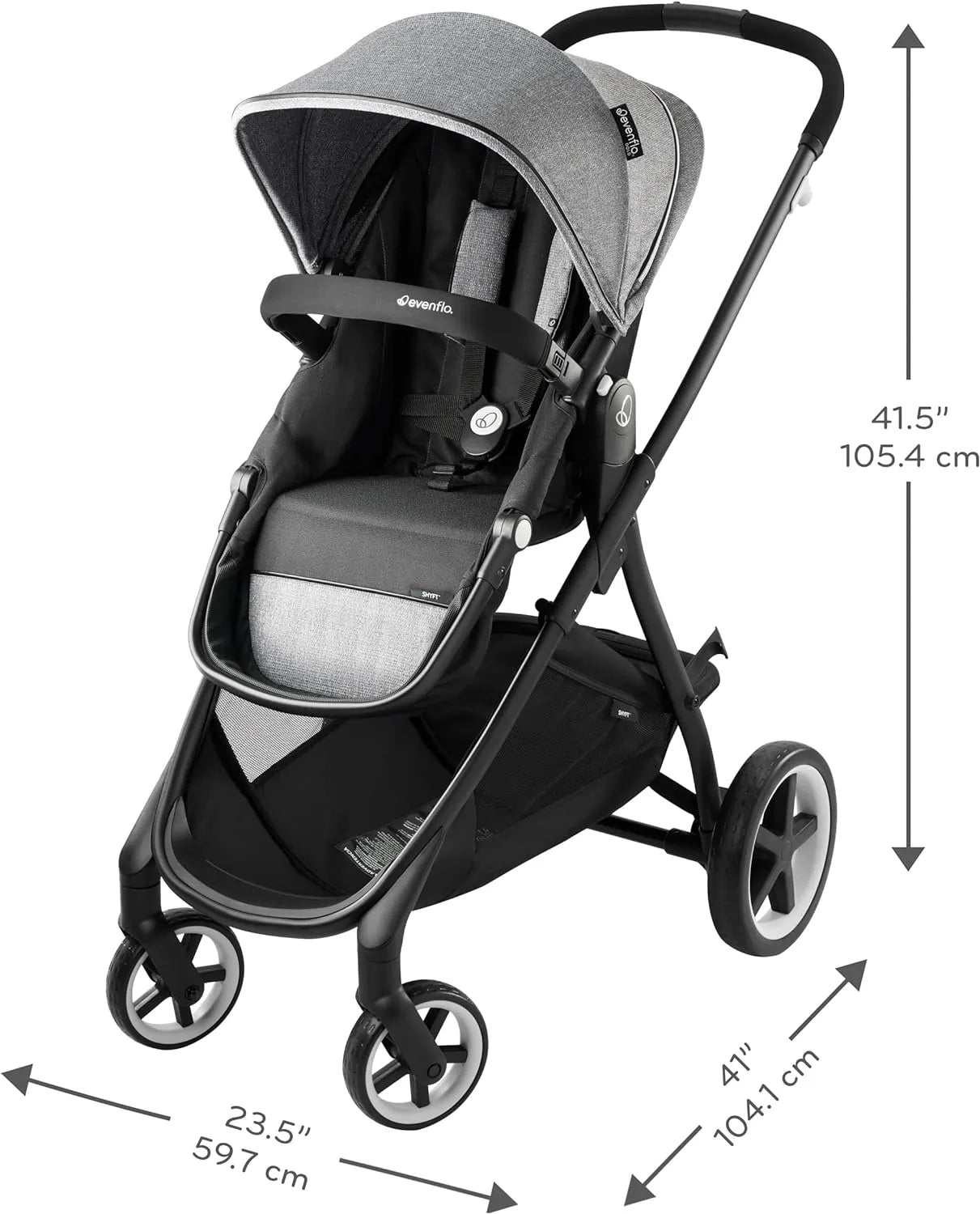 GOLD SensorSafe Shyft Smart Modular Travel System with LiteMax Infant Car Seat - Moonstone Gray | Lightweight Stroller & Car Seat Combo for Newborns | Perfect for Air Travel, Road Trips & Daily Use