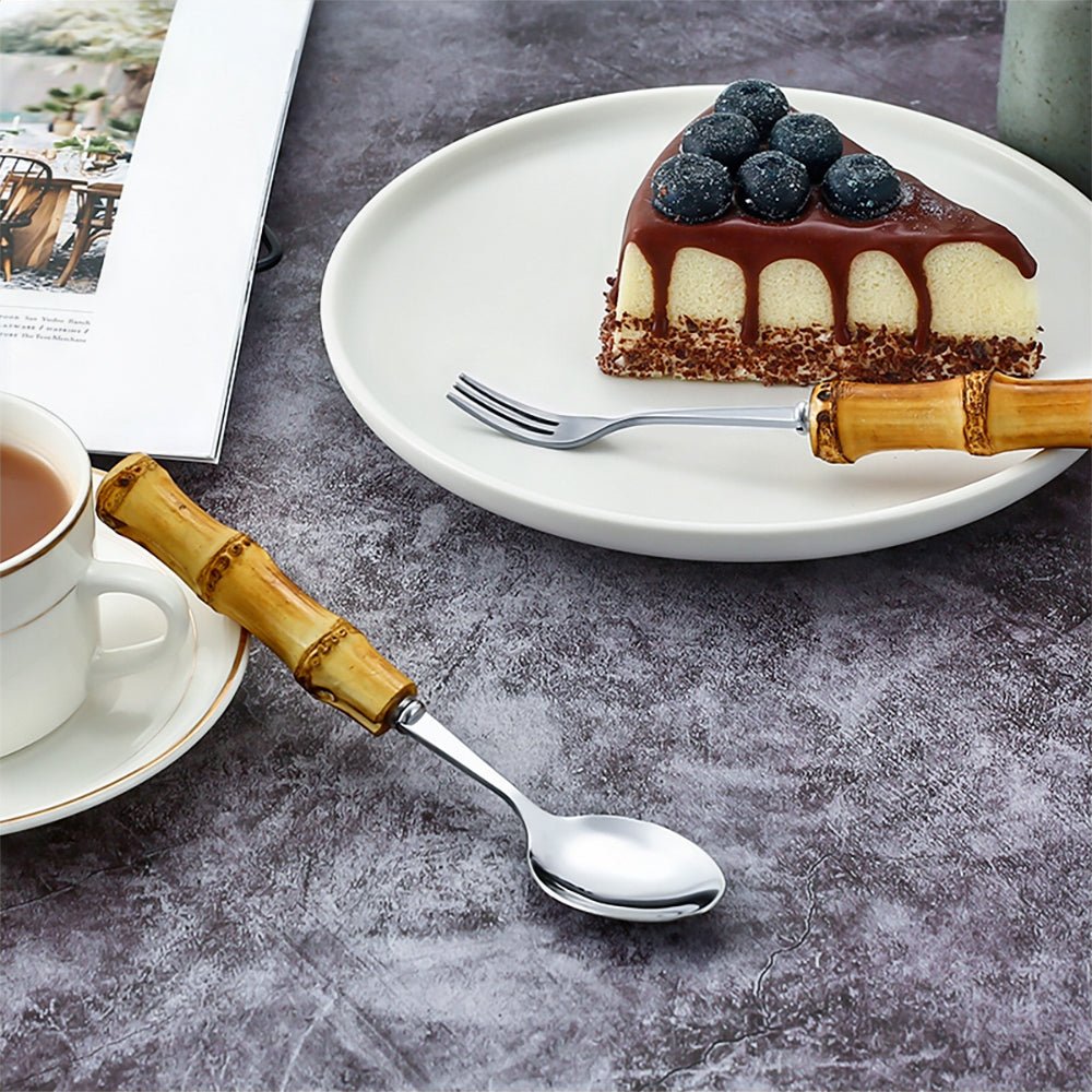 Premium Claridge Bamboo Flatware Set - Eco-Friendly & Durable Cutlery for Everyday Dining, Picnics, and Sustainable Living