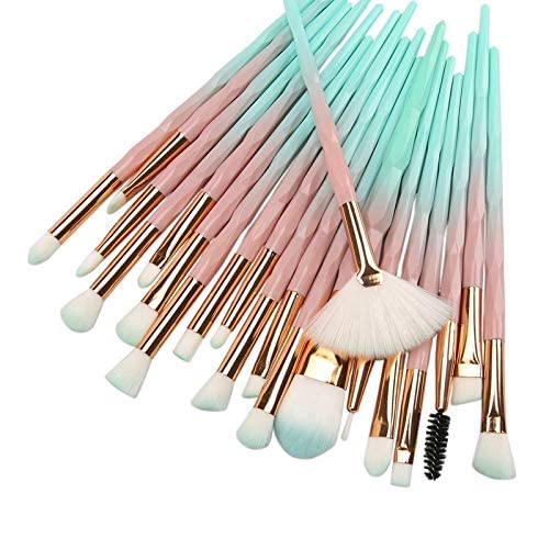 Premium 20-Piece Unicorn Makeup Brush Set - Eyeshadow, Eyeliner, Blending, Foundation, Concealer & Blush Brushes for Professional & Everyday Makeup | Perfect Gift for Women & Girls | Home, Travel & Salon Use