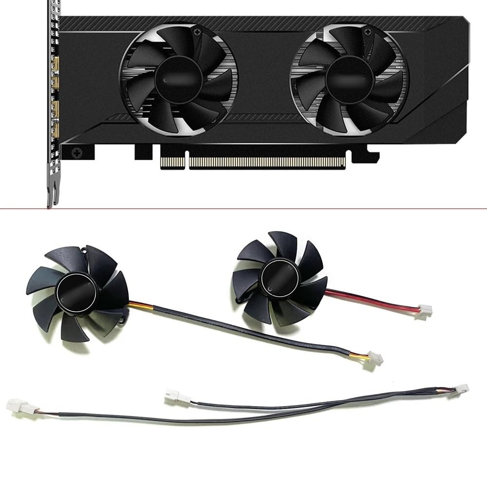 AMD Radeon RX 6000 Series GPU Cooling Fan Replacement - 45mm 3-Pin FS1250-S2053A Compatible with RX 6400 Graphics Card | Perfect for PC Gaming, Mining Rigs & Workstation Cooling Solutions