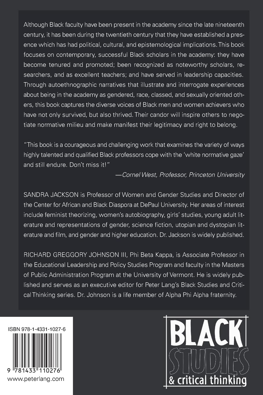 The Black Professoriat: Negotiating a Habitable Space in the Academy - Black Studies & Critical Thinking Book for Educators, Scholars & Students - Perfect for Academic Research, Diversity Training & Classroom Discussions