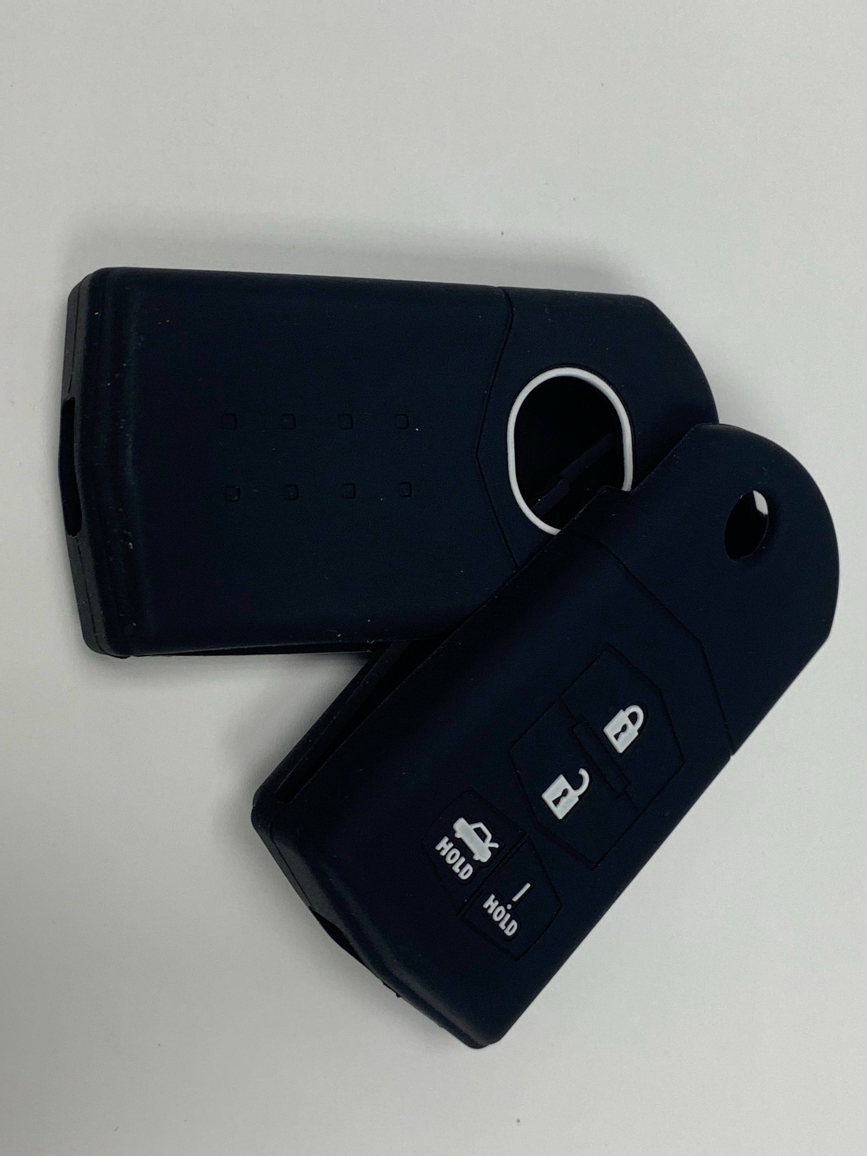 Premium Silicone Rubber Key Fob Cover for Mazda 3/5/6/CX-7/CX-9/RX-8/MX-5 Miata - 4-Button Remote Key Case Protector (Durable & Anti-Scratch) - Perfect for Daily Use, Car Protection & Key Organization