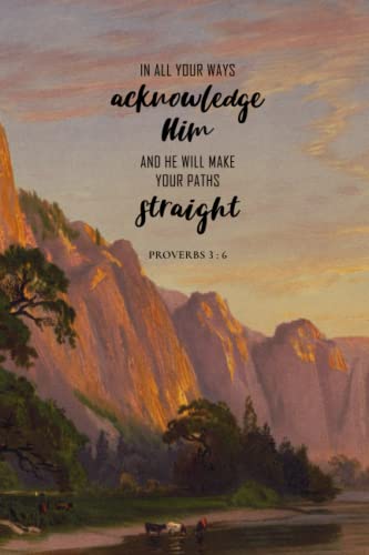 Proverbs 3:6 Bible Verse Art Print - Religious Gift for Faith & Encouragement