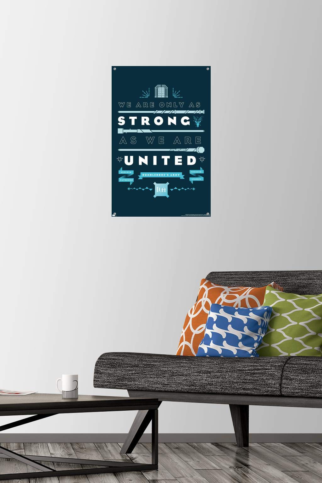 Trends International Harry Potter United Wall Poster - Premium Quality Movie Decor with Push Pins - Perfect for Bedroom, Dorm, Office & Gift Giving