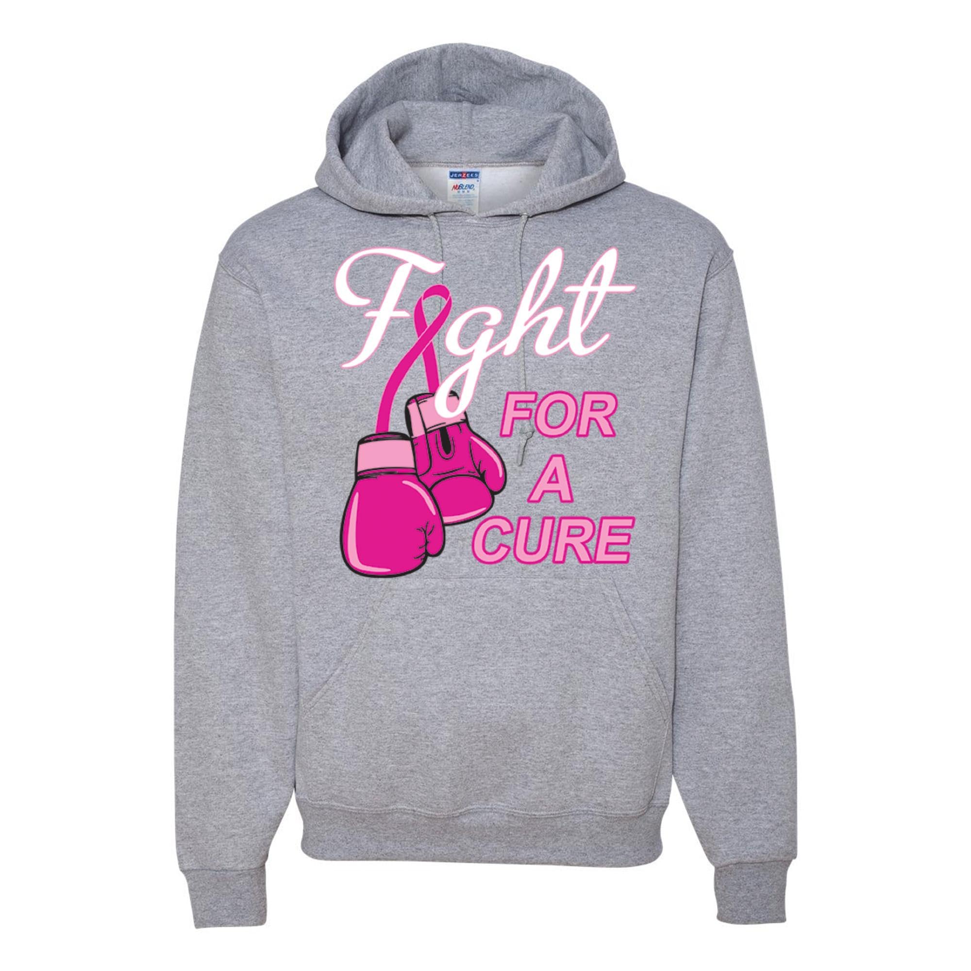 Fight For A Cure Breast Cancer Awareness Hoodies - Custom Wild Apparel for Women & Men - Comfortable Unisex Pullover for Fundraising, Support & Awareness Events