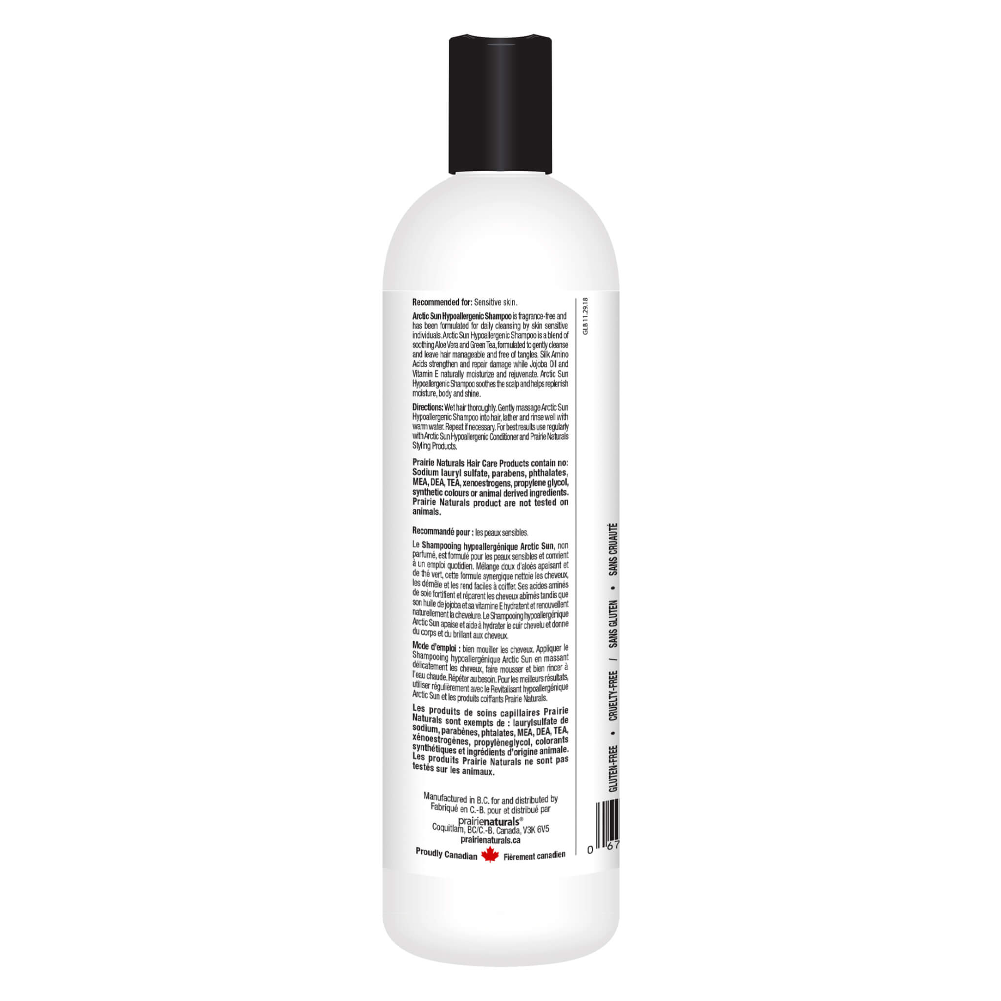 Arctic Sun Hypoallergenic Shampoo for Sensitive Skin - Gentle Cleansing & Moisturizing for Dry, Itchy Scalp - Perfect for Daily Use at Home & Travel