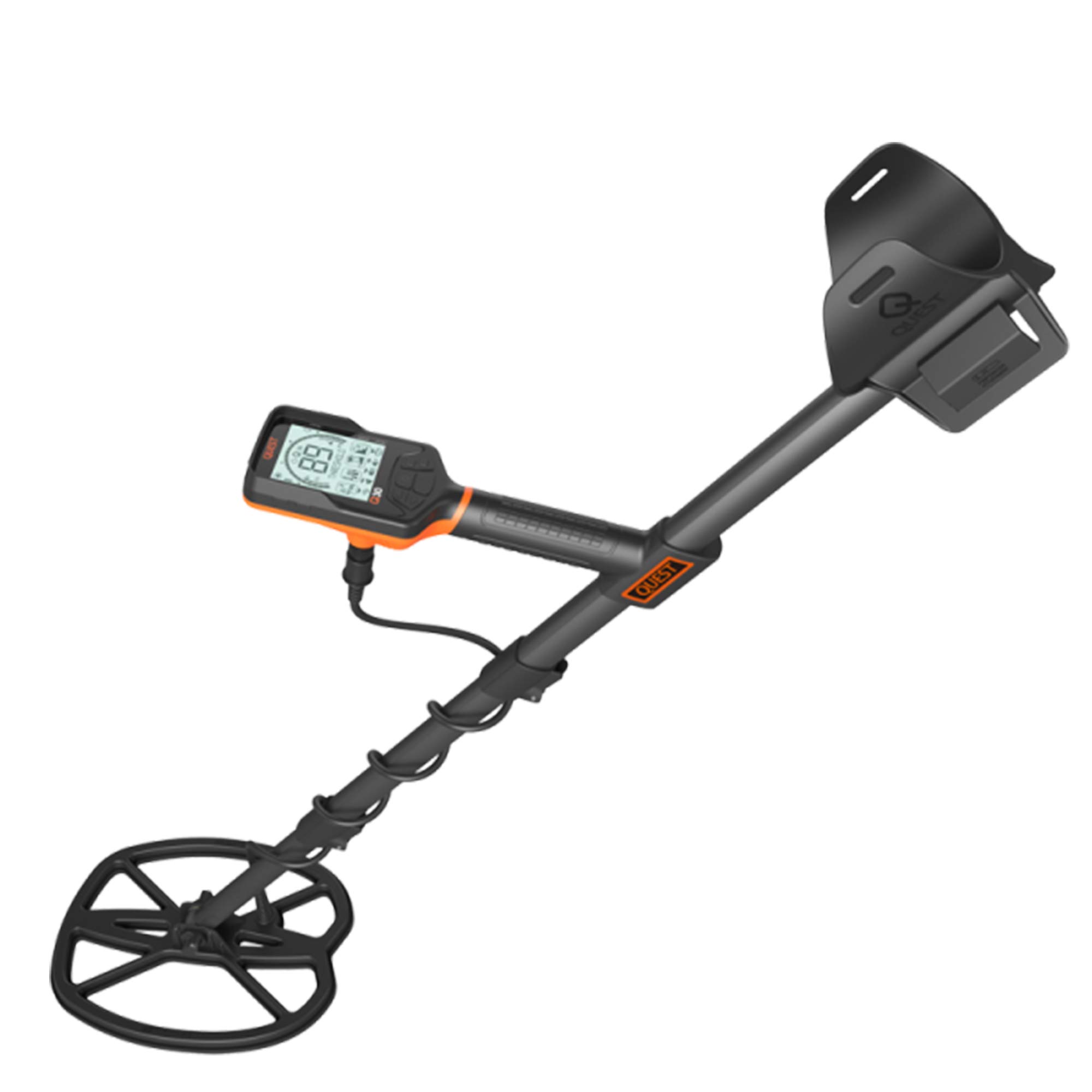 Quest Q30+ Metal Detector with Wireless Headphones & RaptorX TurboD 9x11 Coil - Professional Treasure Hunting for Beaches, Parks & Gold Prospecting