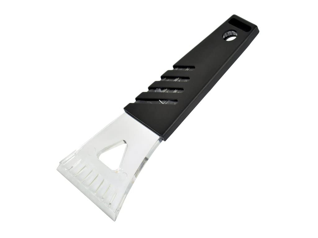 Black Plexi Ice Scraper for Car Windshield - Heavy Duty Snow Removal Tool for Winter Driving Safety