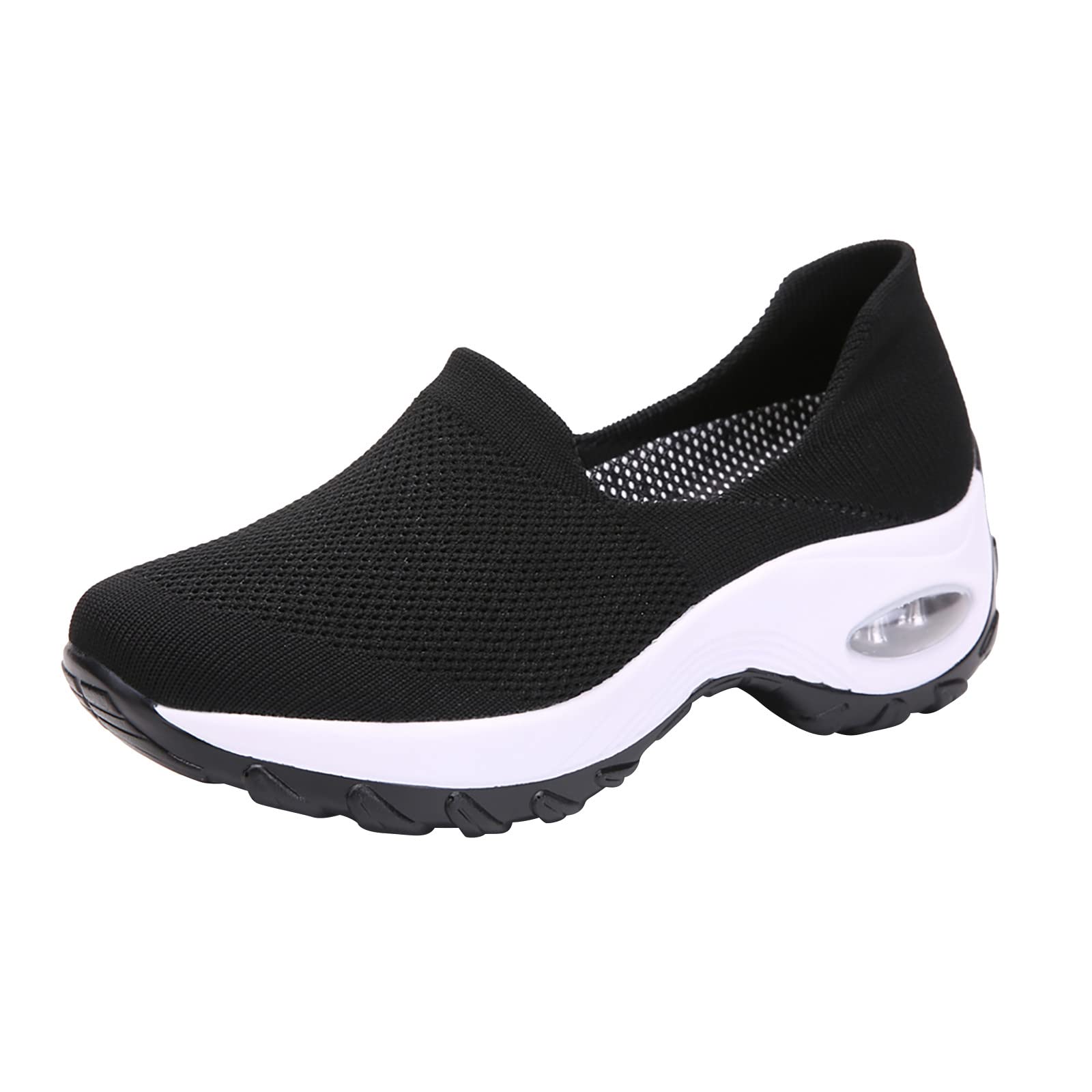 Women's Air Cushion Running Shoes - Slip-On Comfortable Sports Sneakers with Soft Sole & Breathable Design for Jogging, Gym Workouts & Casual Wear