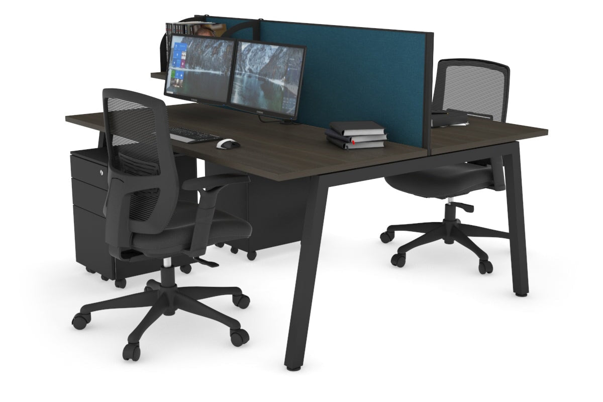 Quadro 2 Person Office Workstation Desk [1400L x 700W] - Perfect for Shared Workspaces & Collaborative Office Environments