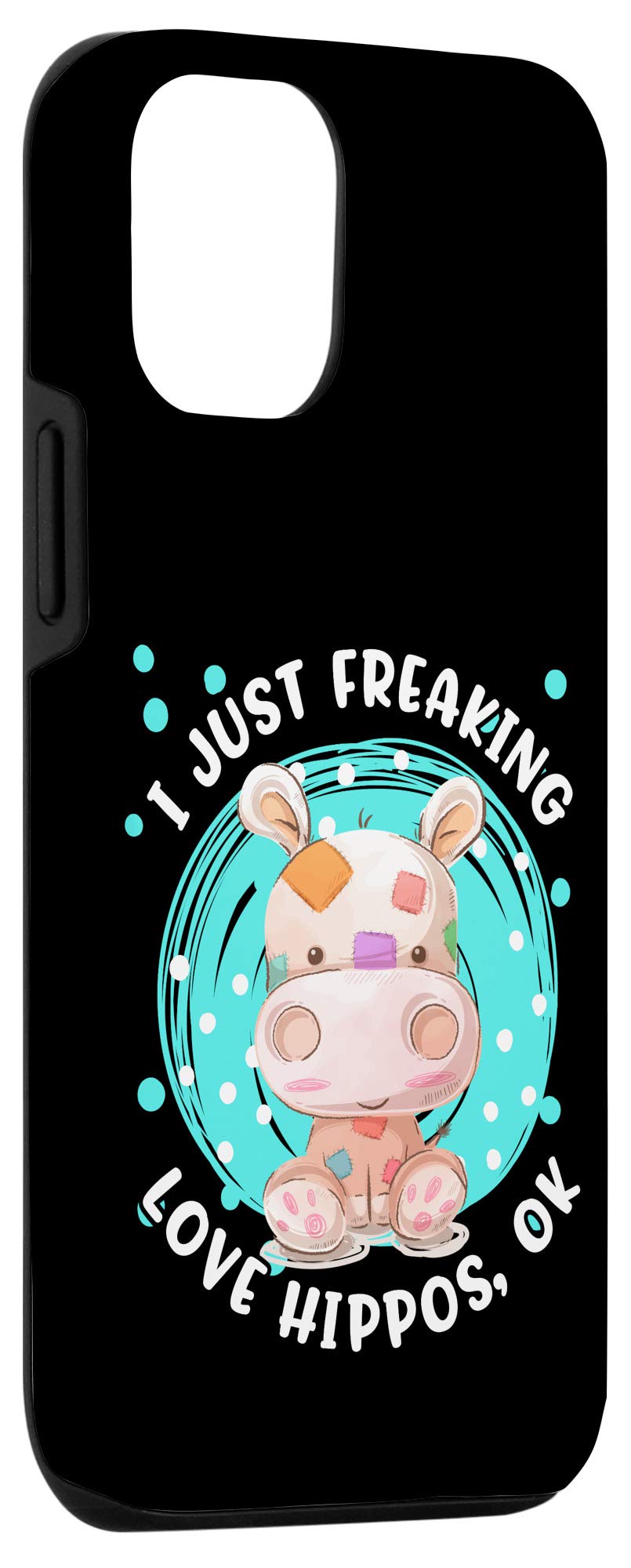 iPhone 12/12 Pro Cute Hippo Phone Case - Durable Protective Cover with Premium Design | Perfect for Everyday Use, Travel & Gift Giving