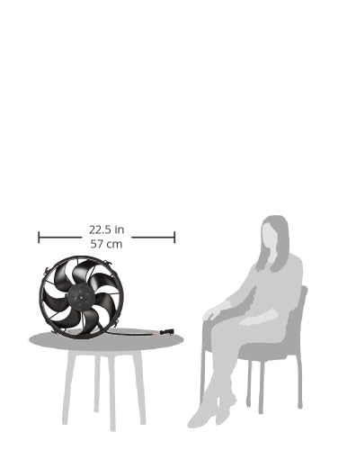 Spal 30103202 12 Inch Curved Blade Puller Fan - High Performance Cooling Fan for Automotive, Marine & Industrial Applications