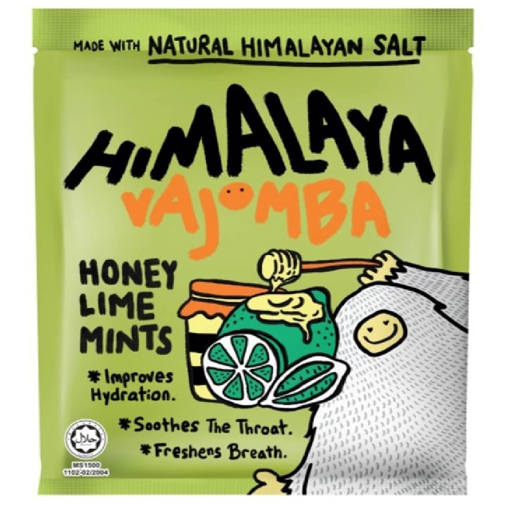 Himalaya Vajoba Honey Lime Mints 180g (60 Packs x 15g) - Refreshing Breath Mints for Fresh Breath & Oral Care - Perfect for Travel, Office & After Meals