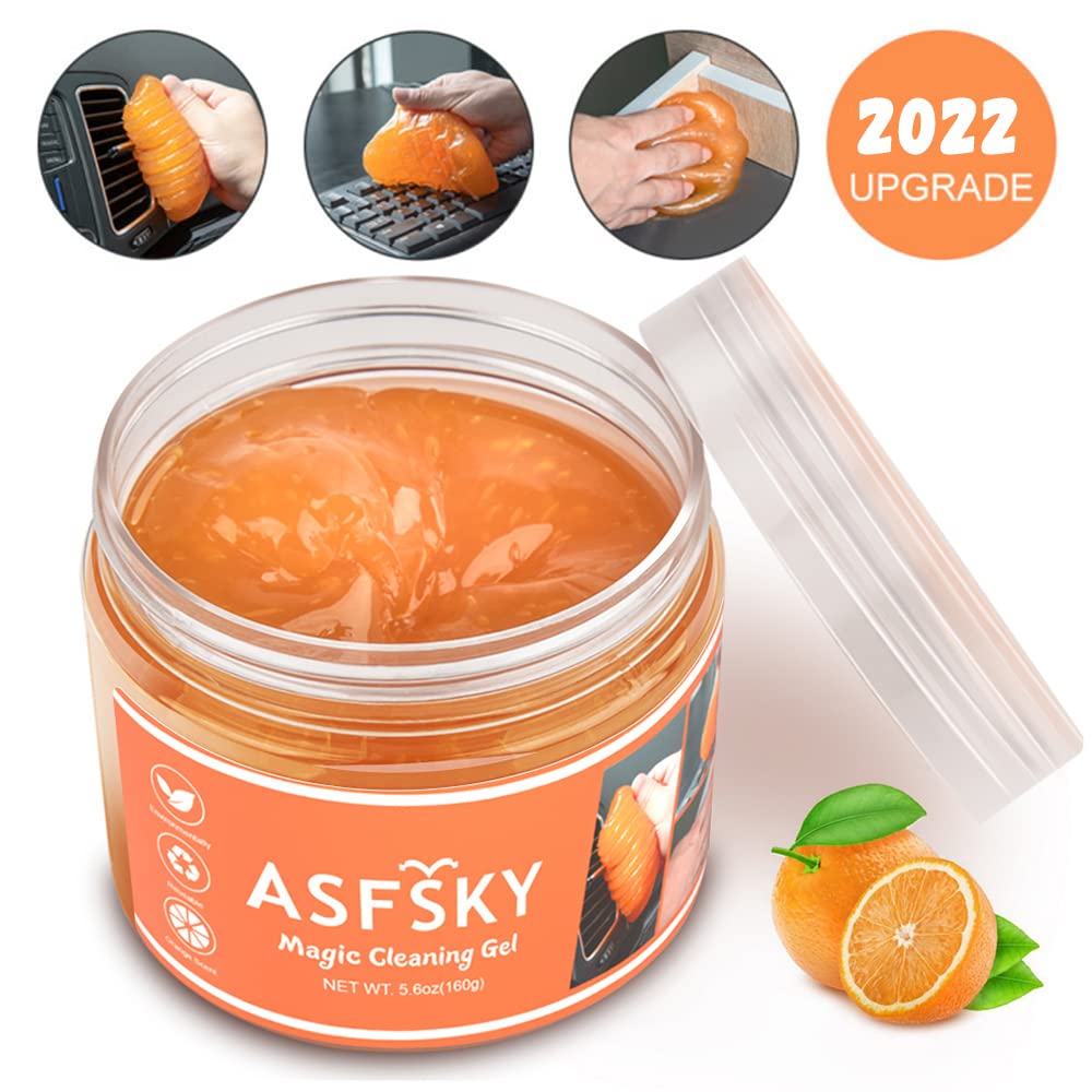 ASFSKY Car Cleaning Gel - Premium Detailing Putty for Car Vents, Crevices & Keyboard - Dust & Dirt Remover for Car Interior & Electronics (Great for Home, Office & Auto Detailing)