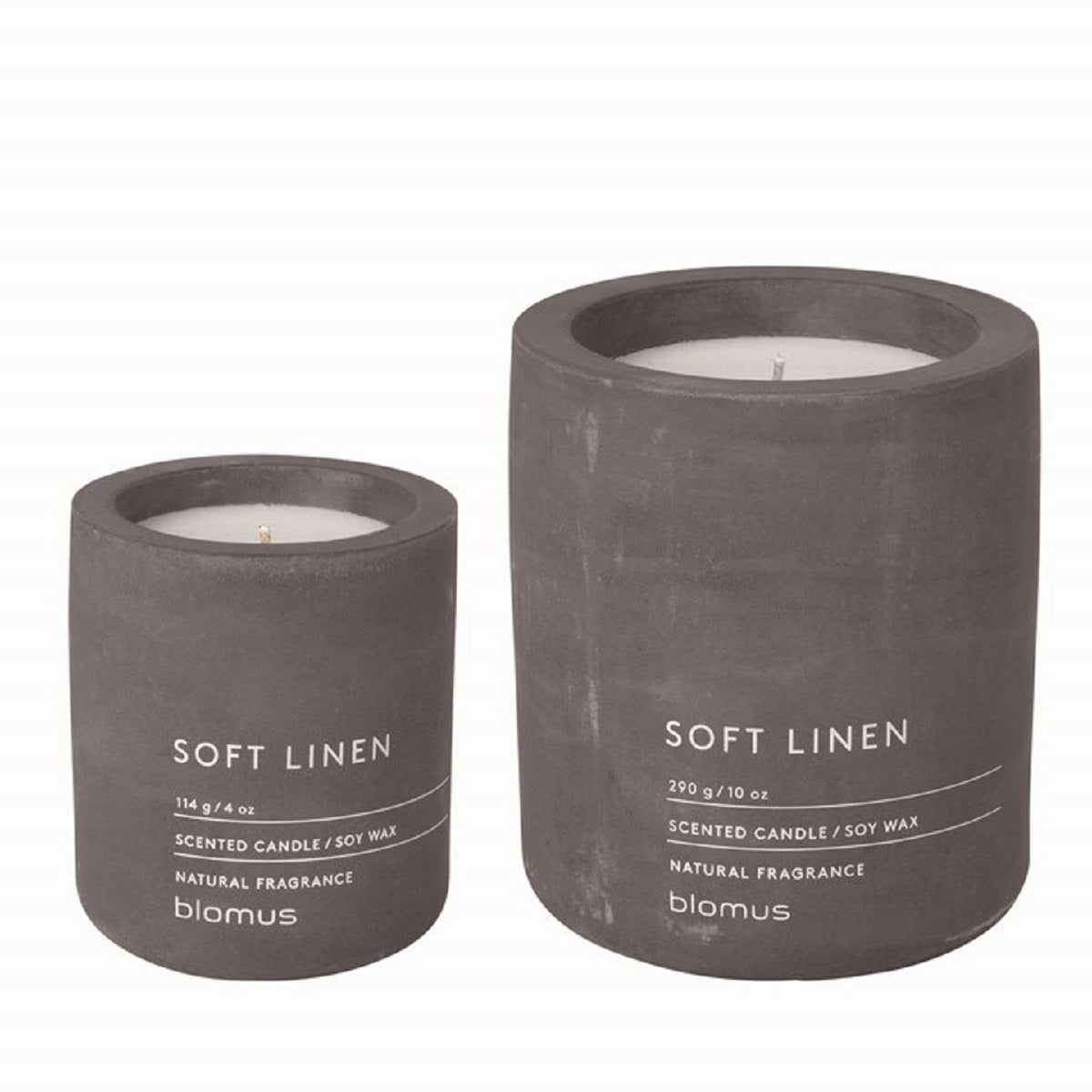 FRAGA Scented Candles in Concrete Holder - Set of 3, Handmade Soy Wax Candles for Home Decor, Relaxation & Romantic Ambiance