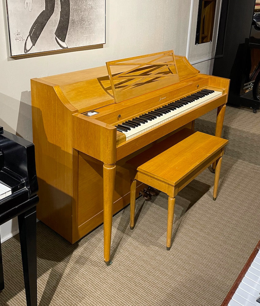 Acrosonic by Baldwin Spinet Piano - Polished Oak Finish | Compact Upright Piano for Home, Studio & Small Spaces | Perfect for Beginners & Professional Musicians