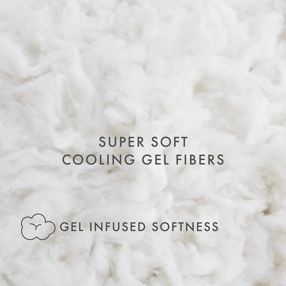 Soft & Supportive Gel Fiber Pillow (2 Pack) - Hypoallergenic Down Alternative for Side, Back & Stomach Sleepers - Perfect for Bedroom, Guest Room & Travel