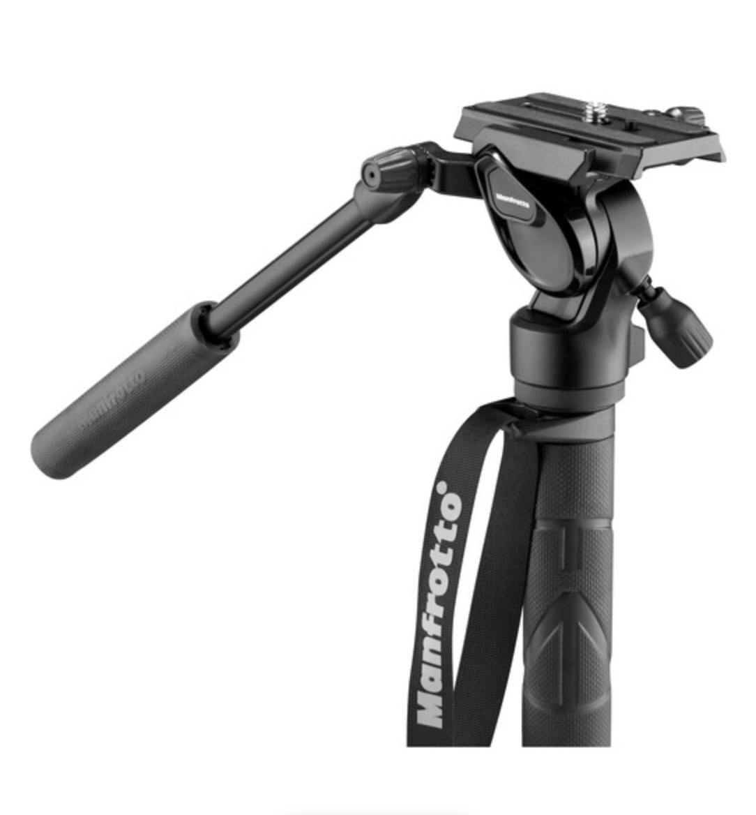 Manfrotto Element MII Video Monopod Kit - Lightweight Aluminum Camera Monopod with Fluid Head for DSLR & Mirrorless Cameras - Perfect for Travel, Vlogging & Professional Videography