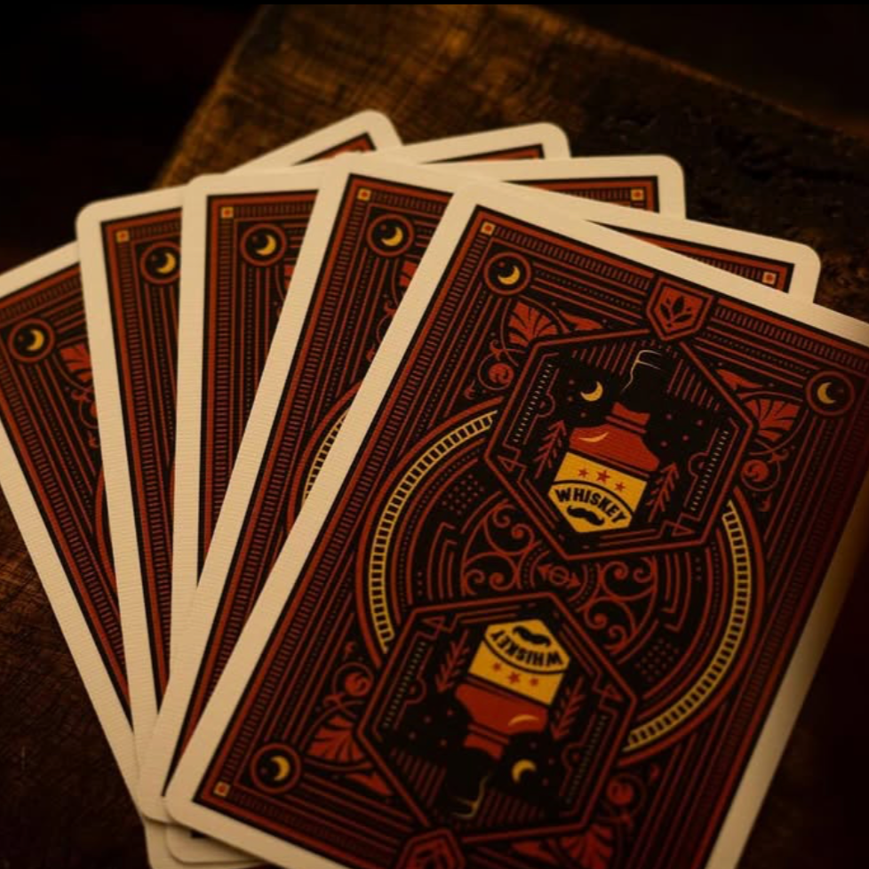 Premium Whiskey Themed Playing Cards - 52 Poker Deck for Bourbon & Scotch Lovers - Perfect for Game Nights, Gifts & Bar Decor