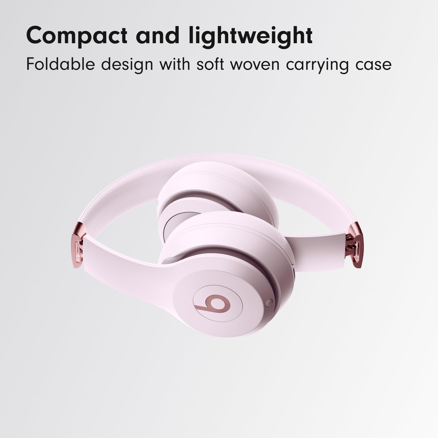 Beats Solo 4 Wireless Bluetooth On-Ear Headphones - 50-Hour Battery Life, Apple & Android Compatible, Lightweight & Comfortable - Cloud Pink - Perfect for Travel, Workouts & Daily Commute
