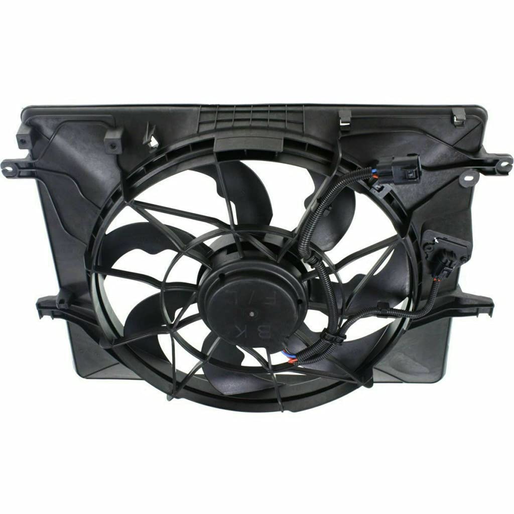 Hyundai Genesis Coupe Radiator Fan Replacement 2013-2014 | Compatible with 2.0L Engine | OEM Part # HY3115147 & 253802M500 | Cooling System Upgrade for Summer Driving & Performance Tuning